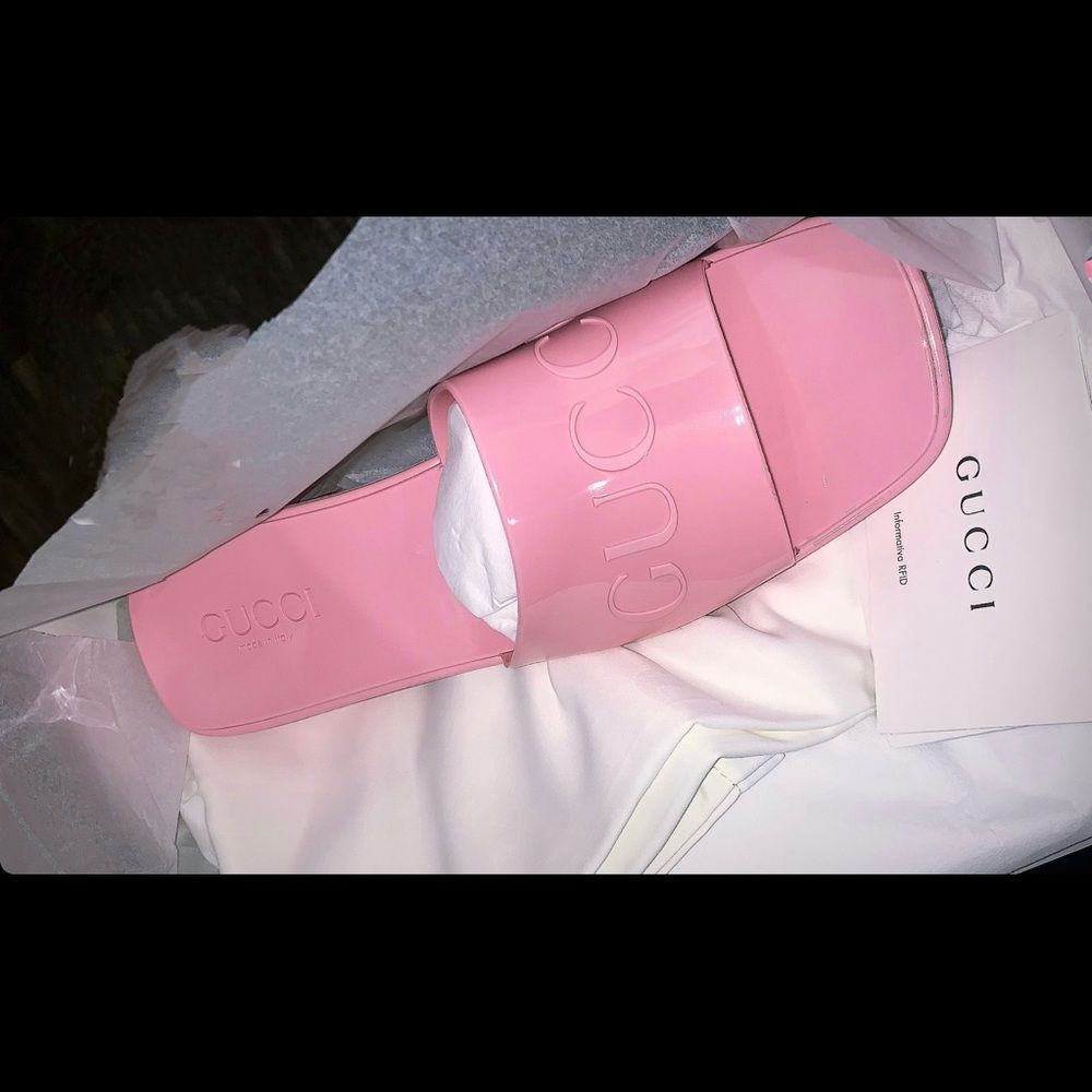 Gucci slides, Pink, Size 8